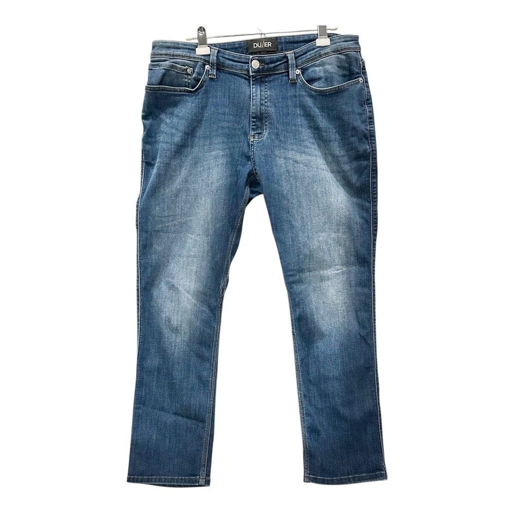 DU/ER Relaxed Taper Performance Jeans Mens 36x30 Medium Wash Stretch by
